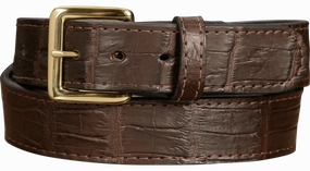 Men's Brown American Alligator Leather Belt