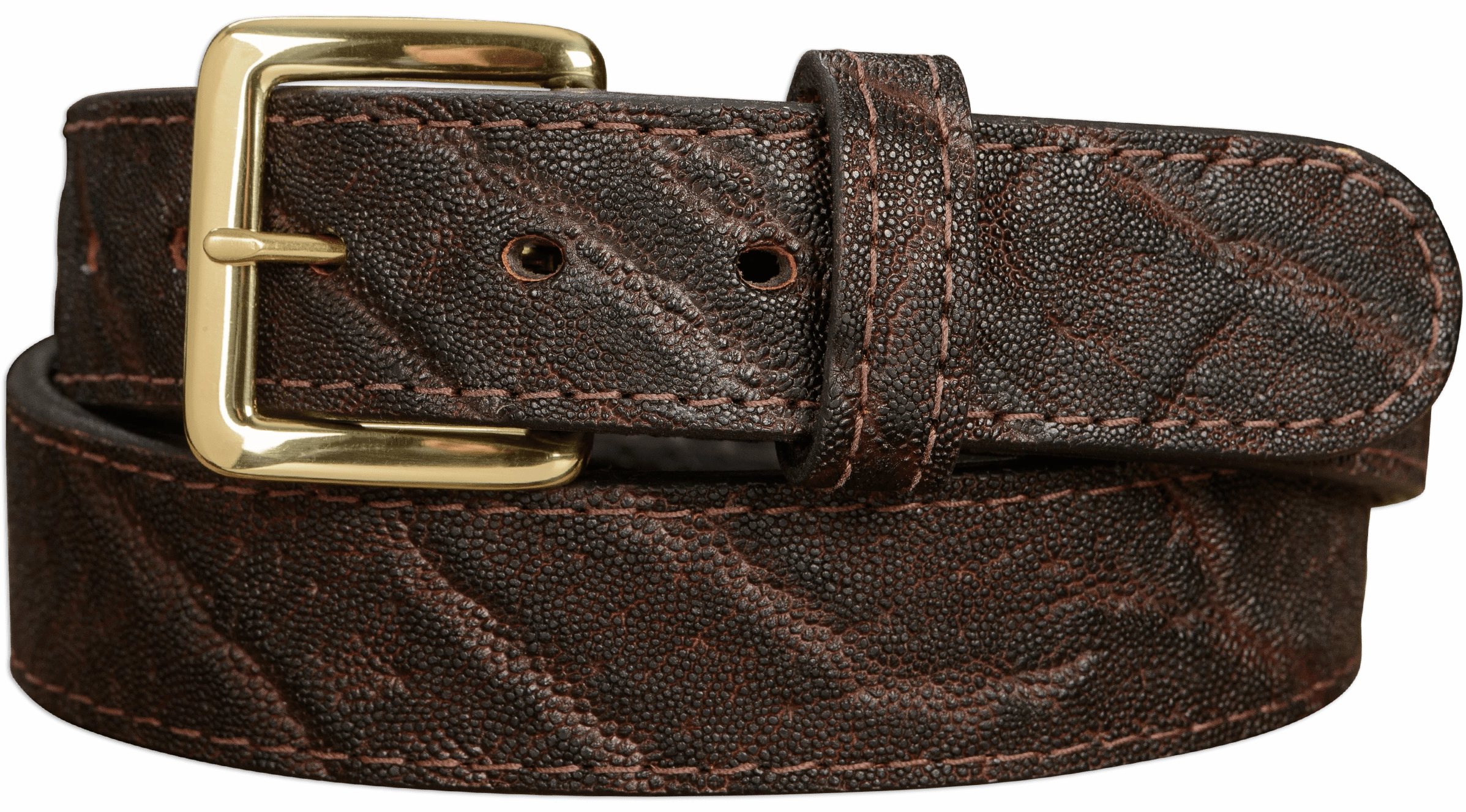 Men's Dark Brown Elephant Leather Belt
