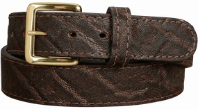 Men's Dark Brown Elephant Leather Belt