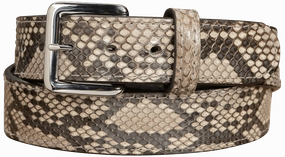 Men's Python Snakeskin Leather Belt