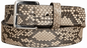 Men's Python Snakeskin Leather Belt