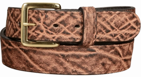 Men's Rustic Brown Elephant Leather Belt