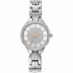 Michael Kors Mini Allie Quartz Crystal Stainless Steel women's Watch MK4411