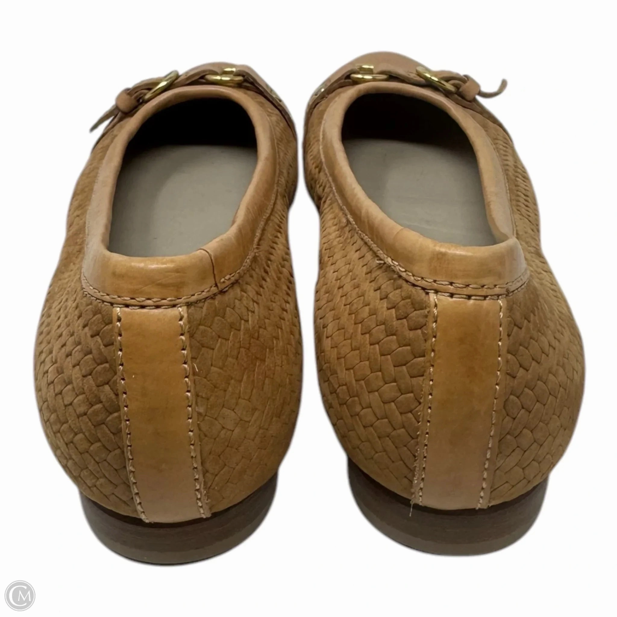 Monika Woven Cap Toe Shoes Flats By Agl In Tan, Size: 5.5