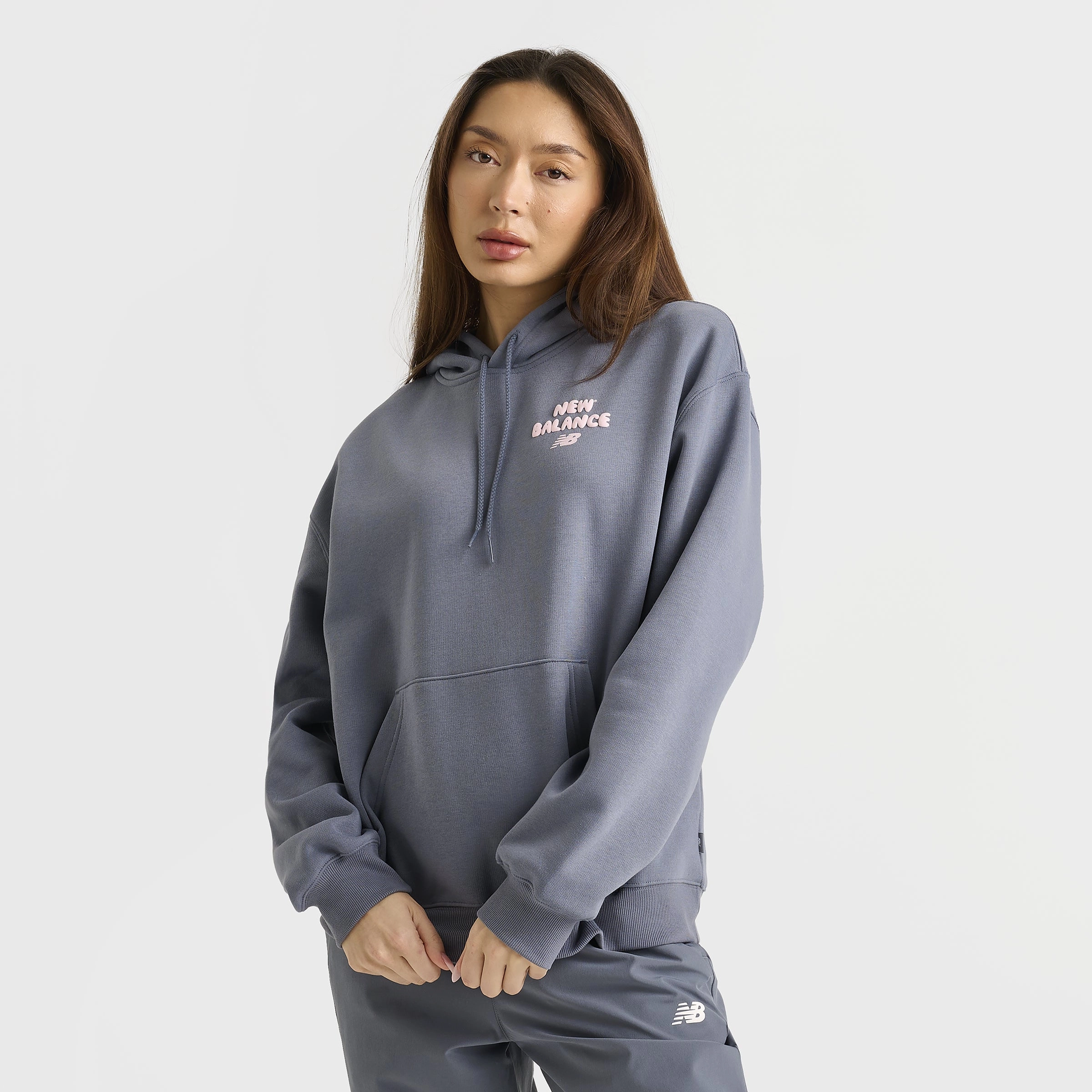 New Balance Women's Bubble Heart Hoodie / Dark Arctic
