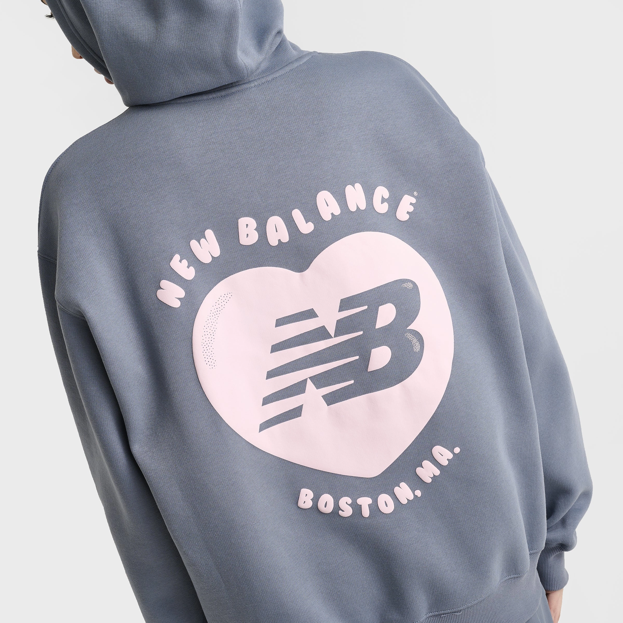 New Balance Women's Bubble Heart Hoodie / Dark Arctic
