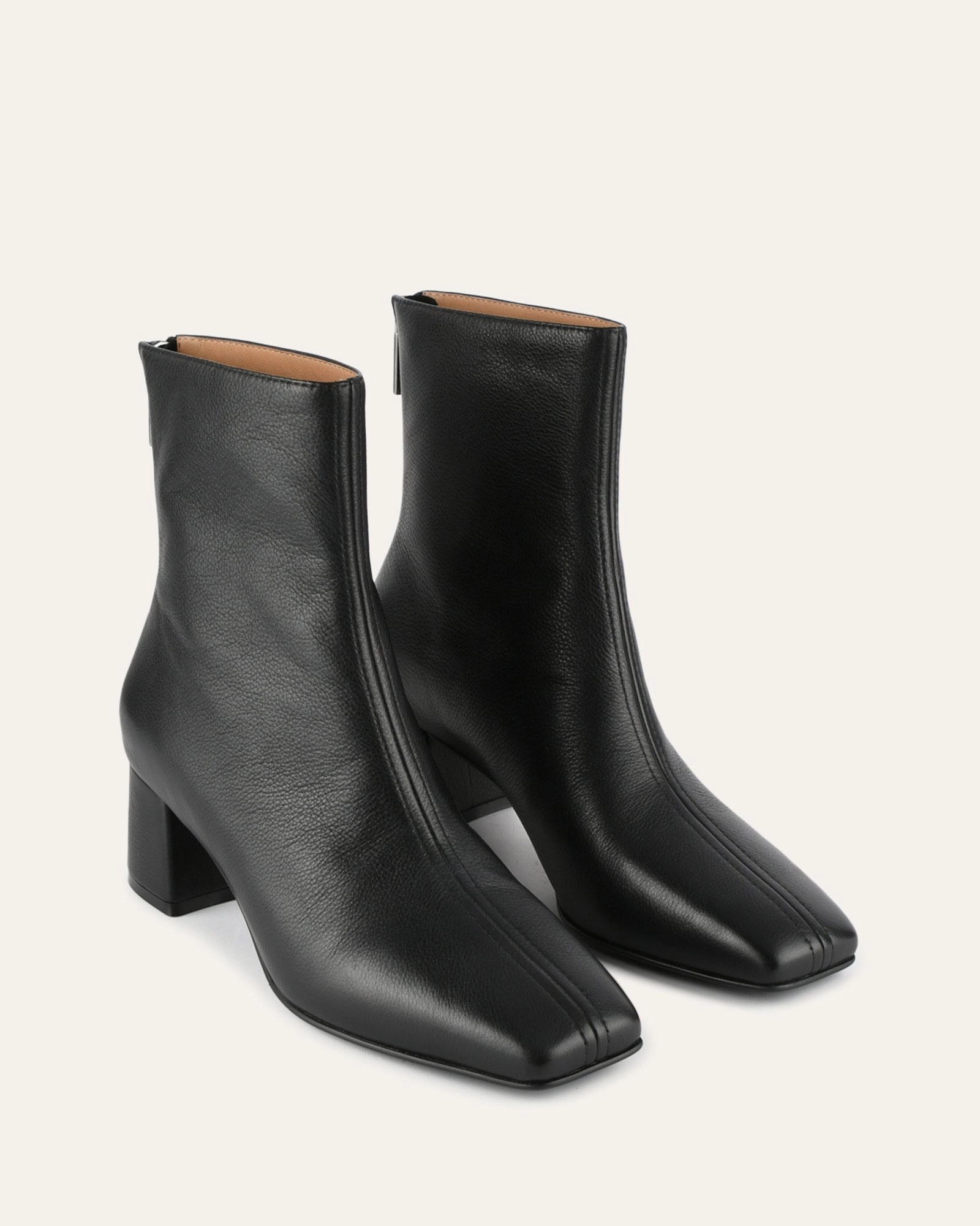NORI MID ANKLE BOOTS BLACK LEATHER