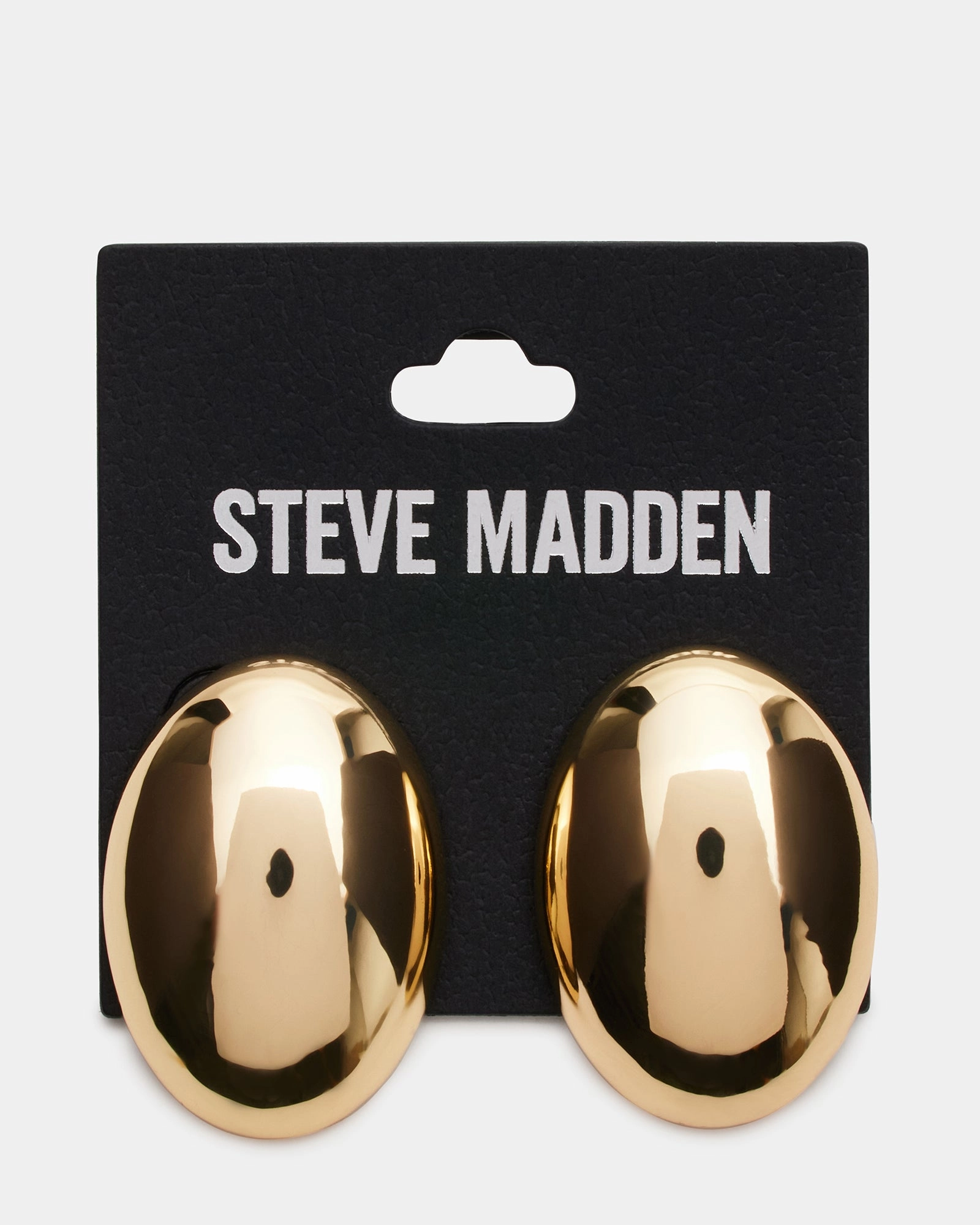 OVAL STUD EARRINGS GOLD