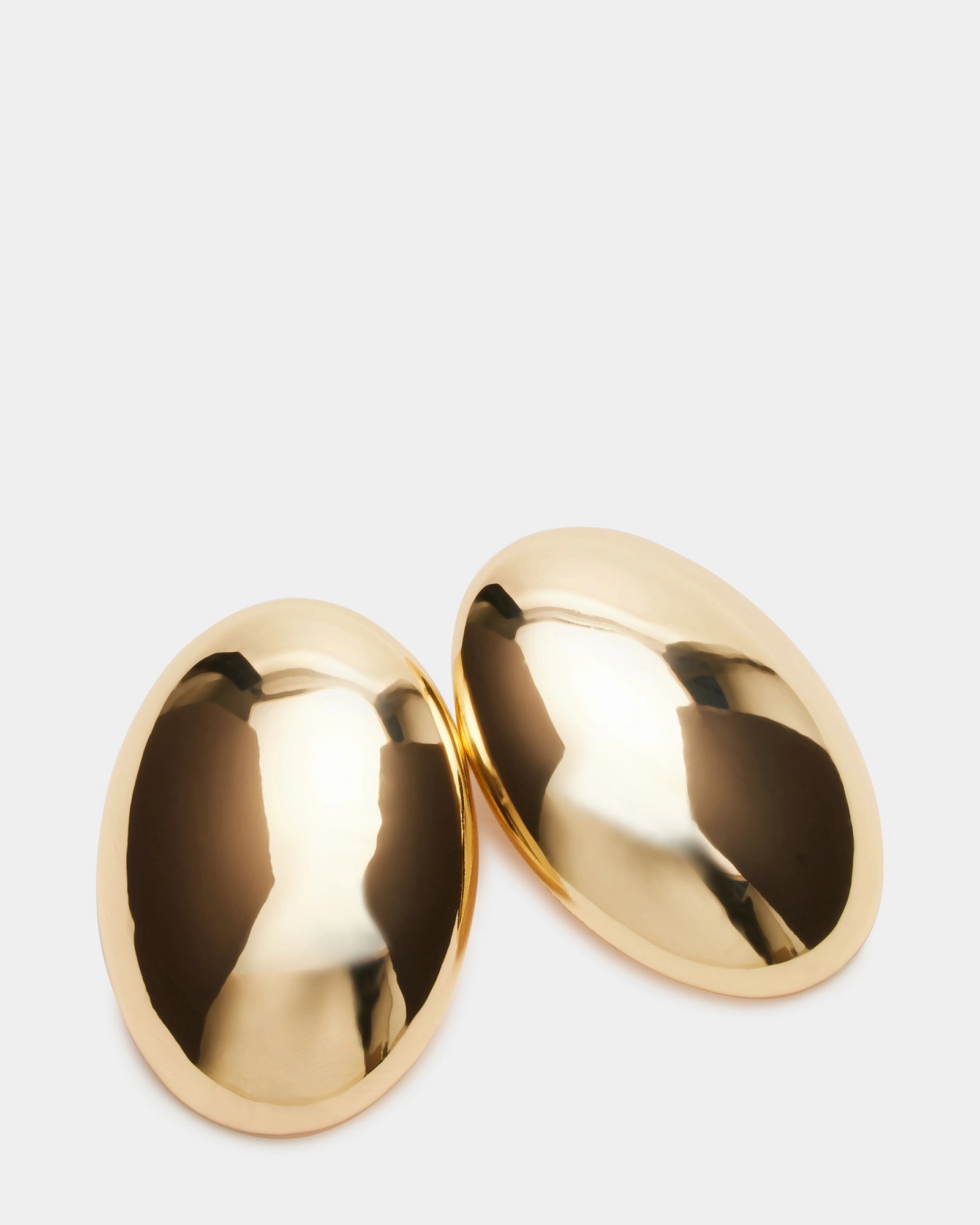 OVAL STUD EARRINGS GOLD