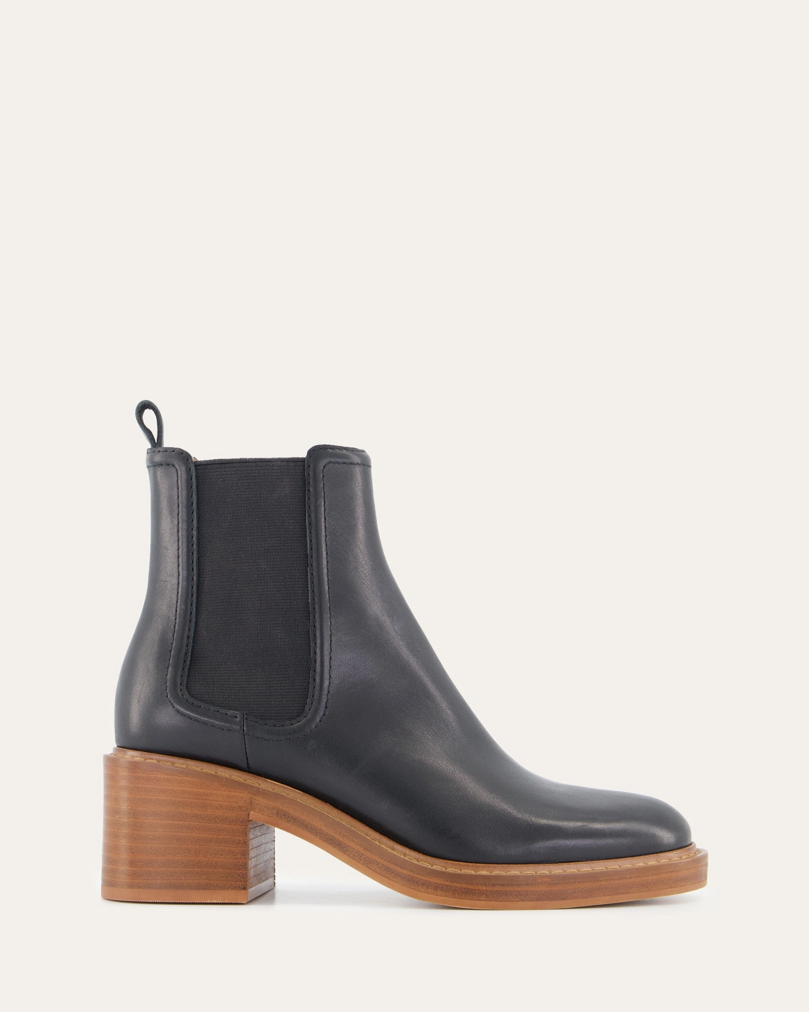 RYE MID ANKLE BOOTS BLACK LEATHER