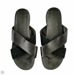 Sandals Designer By Ugg In Black, Size: 8