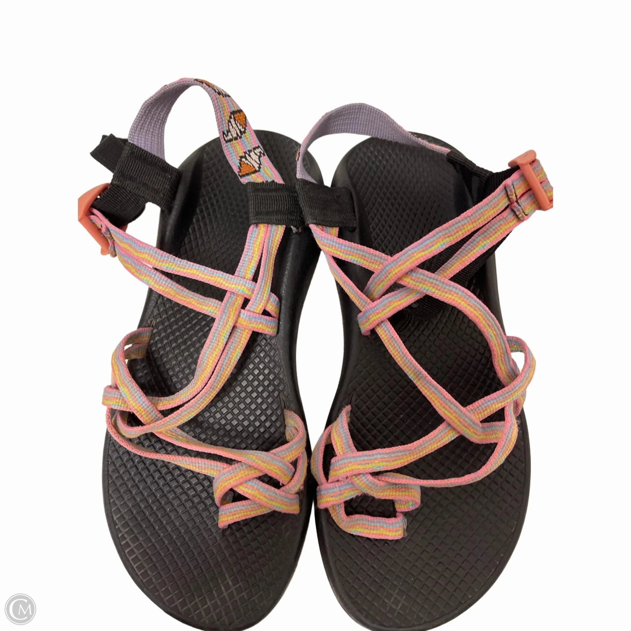 Sandals Flats By Clothes Mentor In Multi-colored, Size: 10