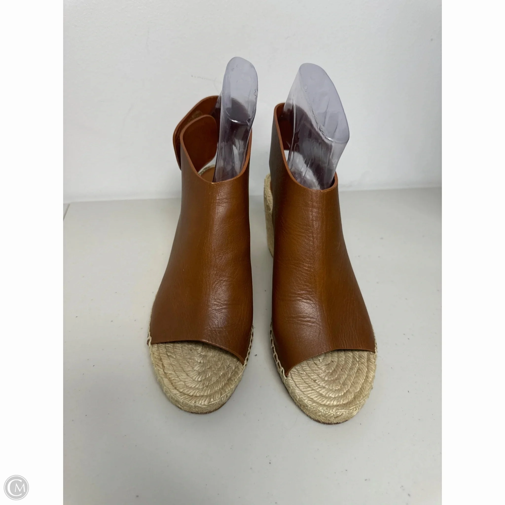 Sandals Luxury Designer By Celine In Brown, Size: 8.5