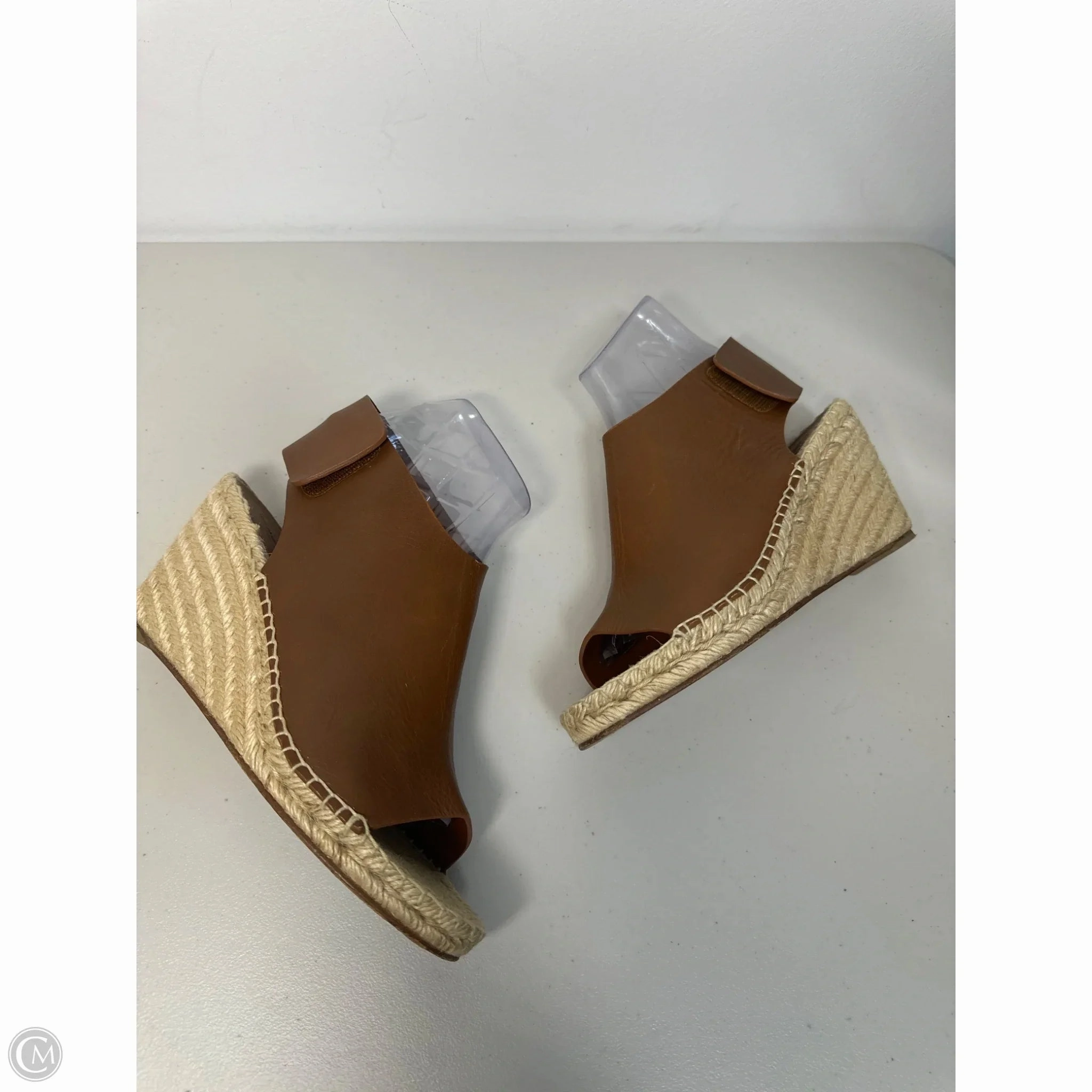 Sandals Luxury Designer By Celine In Brown, Size: 8.5