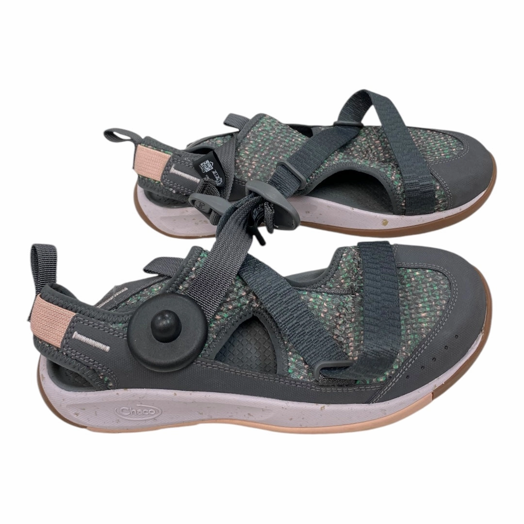 Shoes Athletic By Chacos In Green & Grey, Size:8