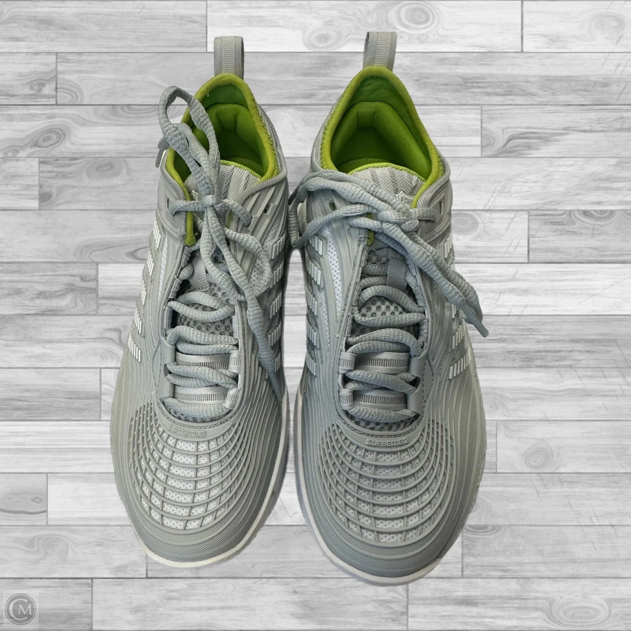 Shoes Athletic By K Swiss In Green & Grey, Size: 6.5
