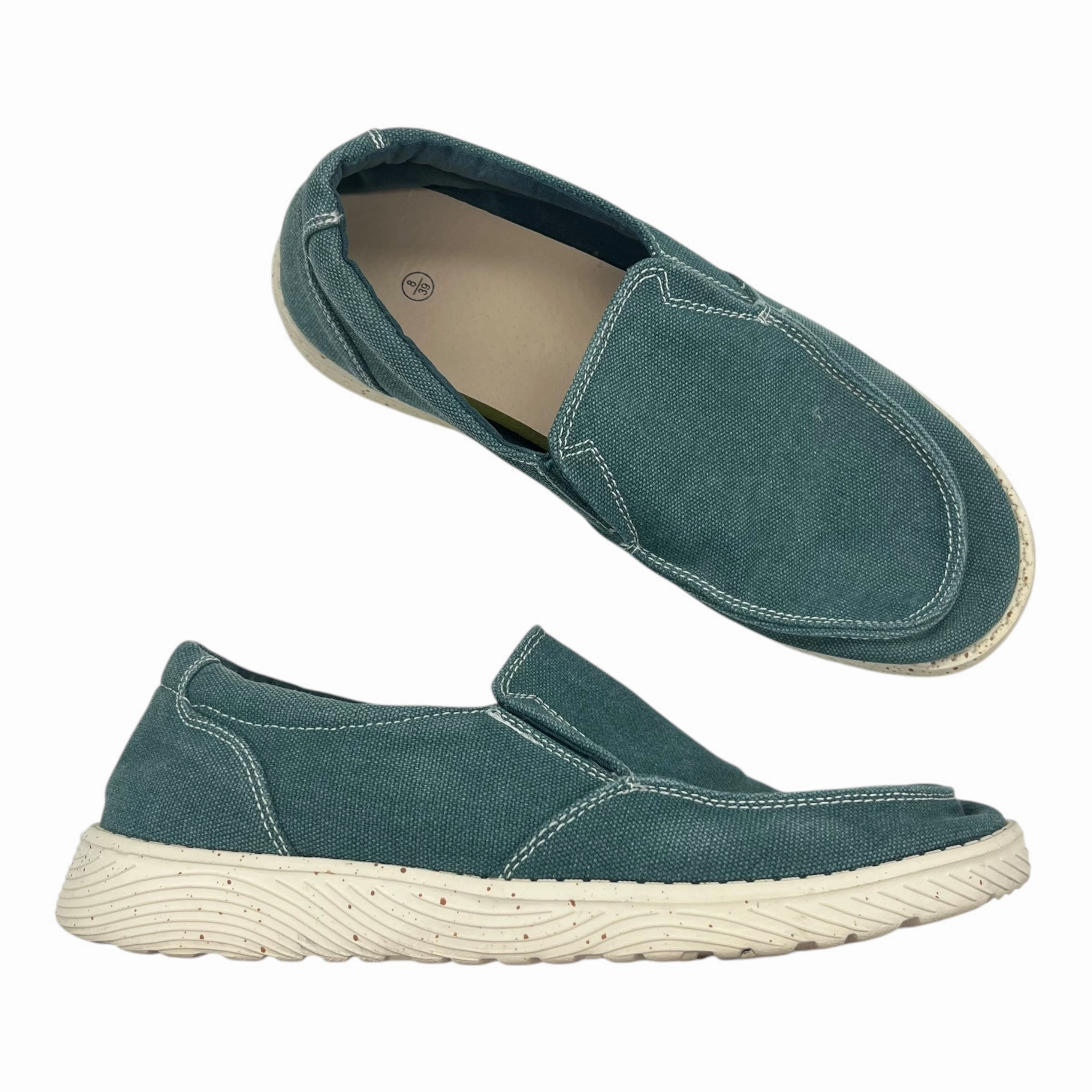 Shoes Flats By Cmf In Teal, Size:8