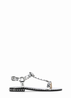 Silver Patsy Leather Sandal