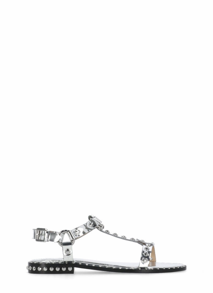 Silver Patsy Leather Sandal