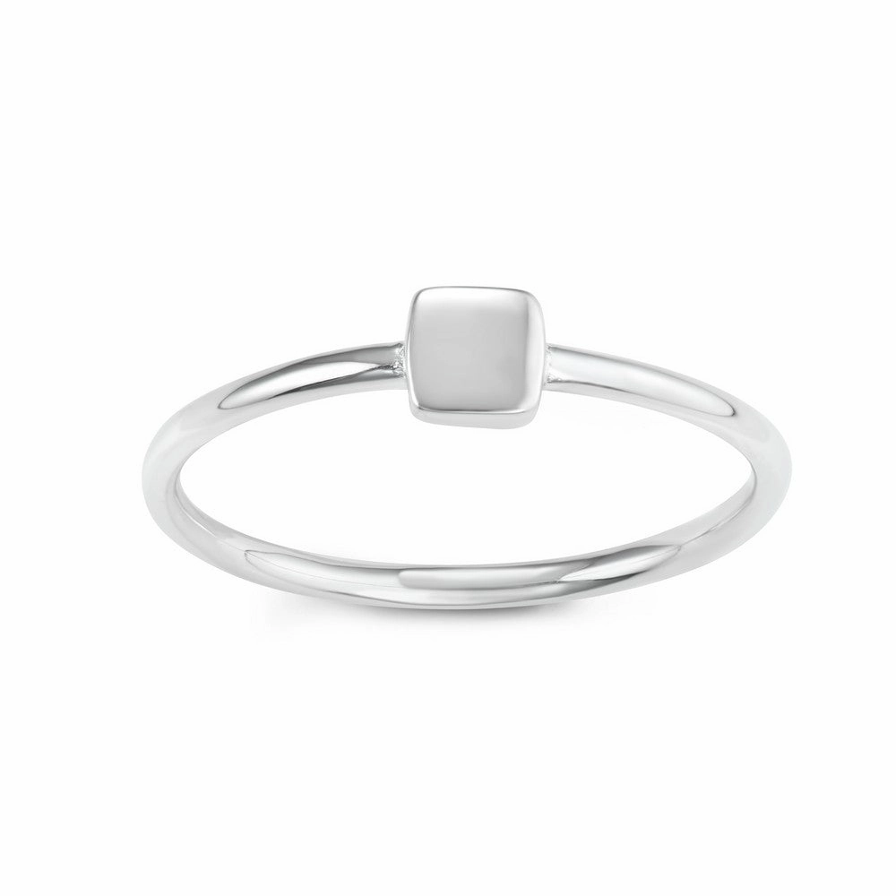 Sterling Silver Small Square Ring - W-1620