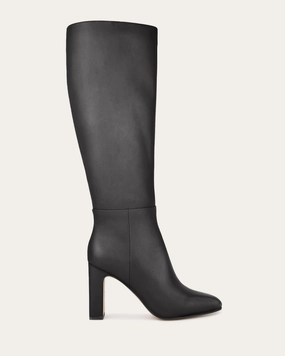 STORMI KNEE BOOTS BLACK LEATHER