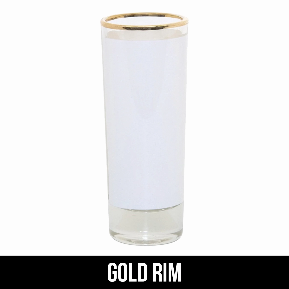 Sublimatable Glass Shooter with Gold Rim