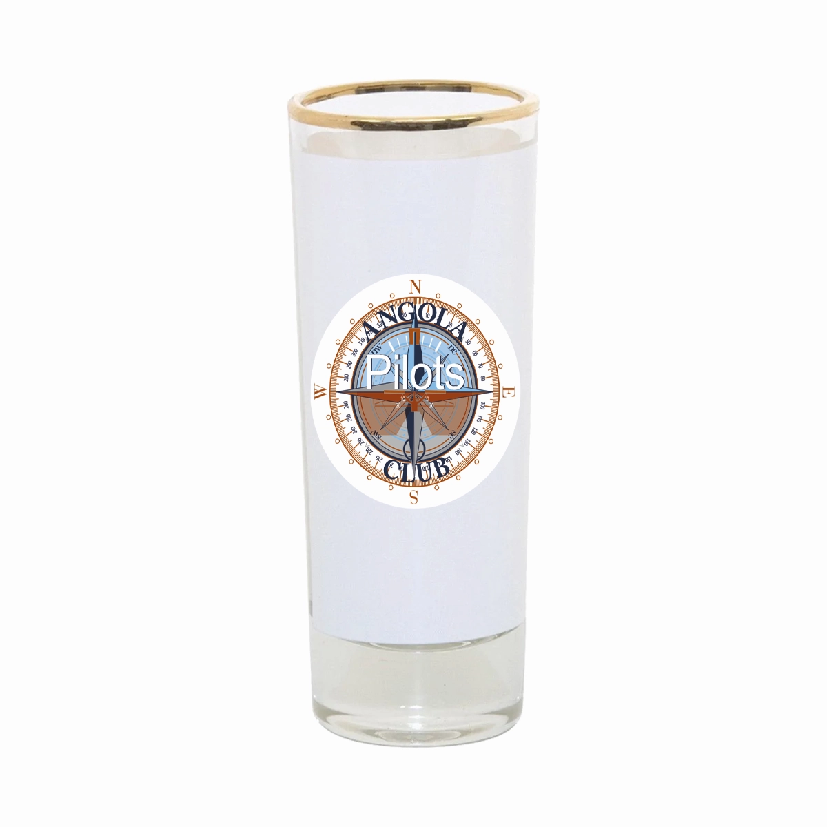 Sublimatable Glass Shooter with Gold Rim