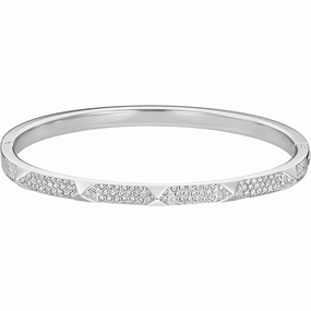 Swarovski Women's Bangle Bracelet - Tactic White Crystal Stainless Steel | 5472585
