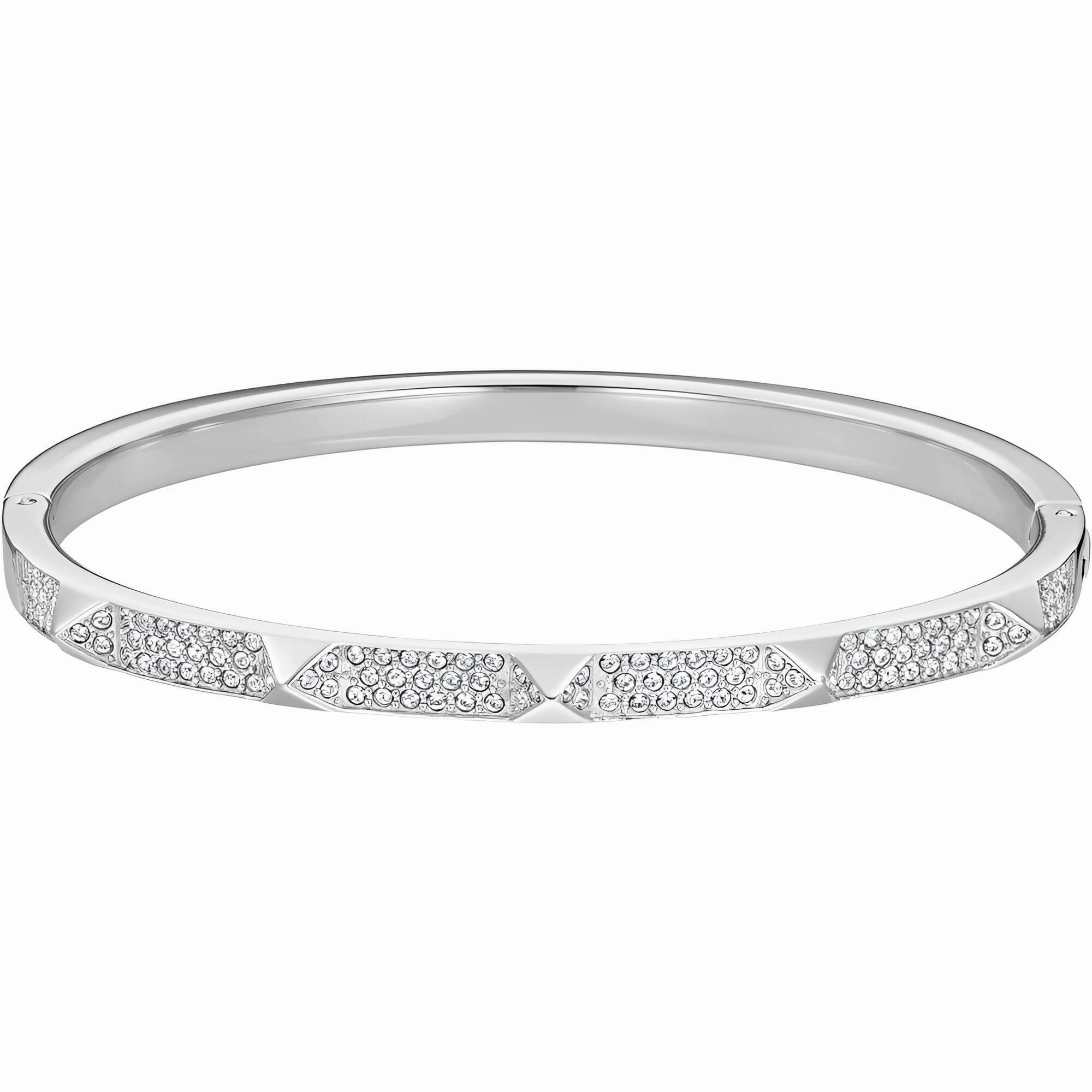 Swarovski Women's Bangle Bracelet - Tactic White Crystal Stainless Steel | 5472585