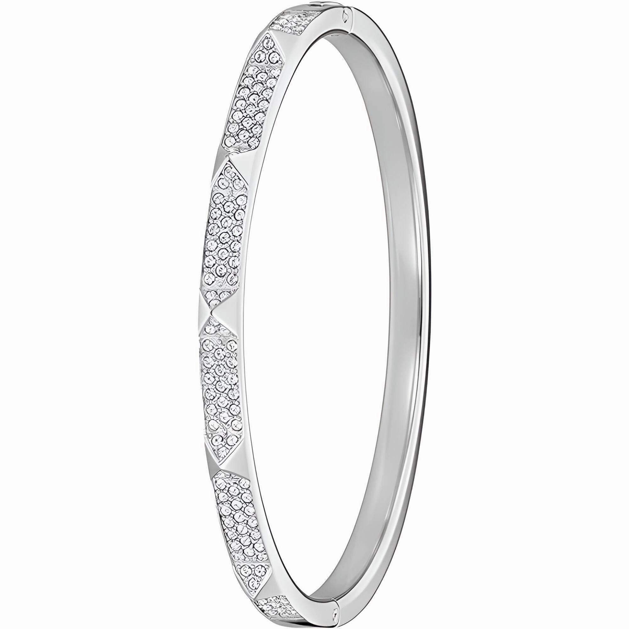 Swarovski Women's Bangle Bracelet - Tactic White Crystal Stainless Steel | 5472585