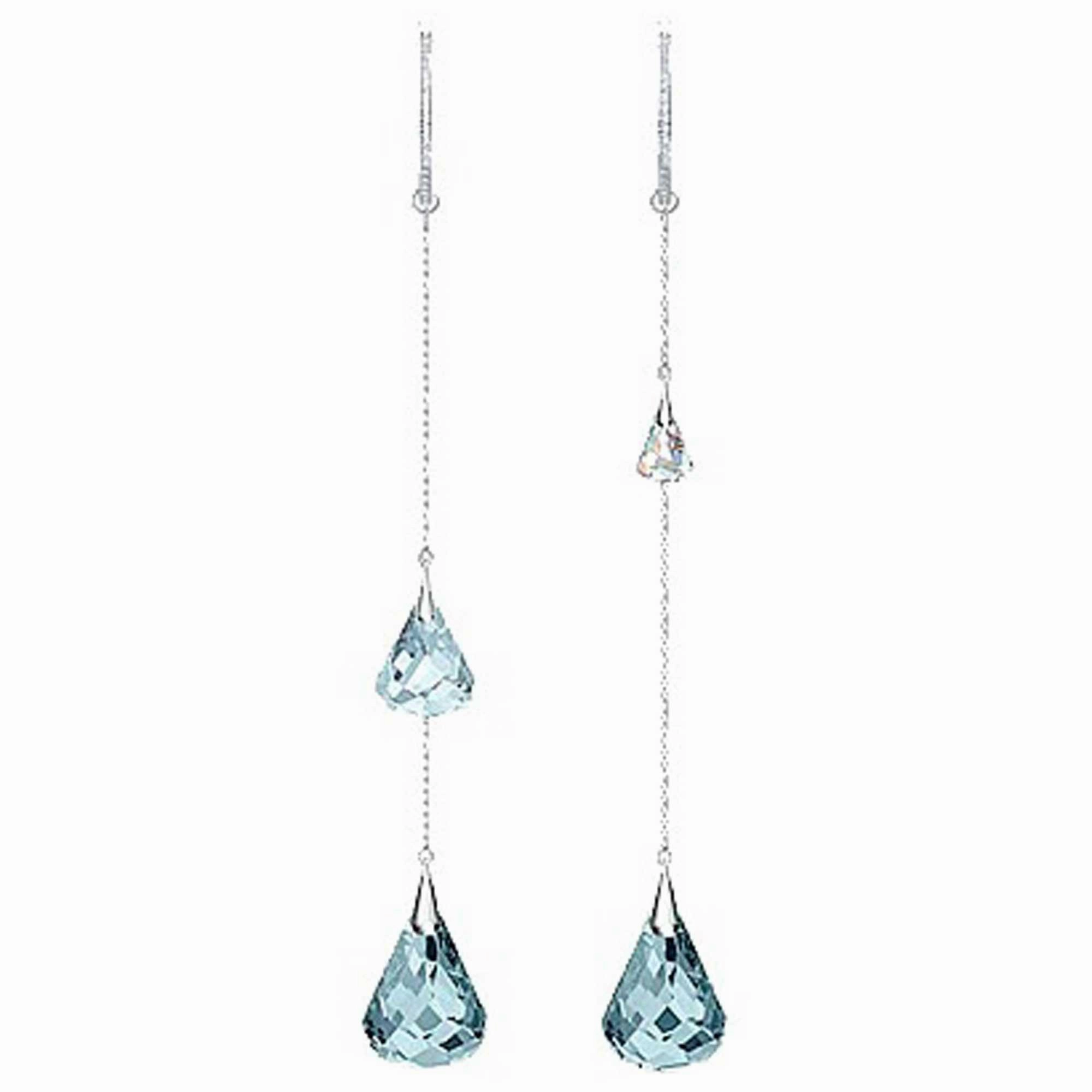 Swarovski Women's Earrings - Spirit Rhodium Plated Hoop Pierced Crystal | 5521784