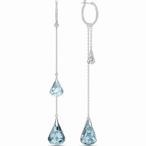 Swarovski Women's Earrings - Spirit Rhodium Plated Hoop Pierced Crystal | 5521784