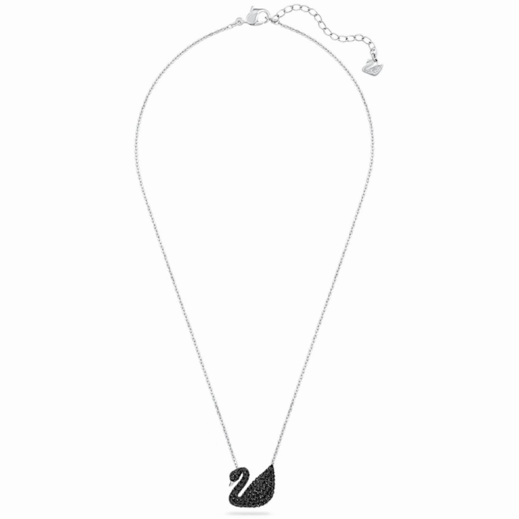 Swarovski Women's Pendant - Iconic Swan Black Rhodium Plated Lobster Clasp | 5347329