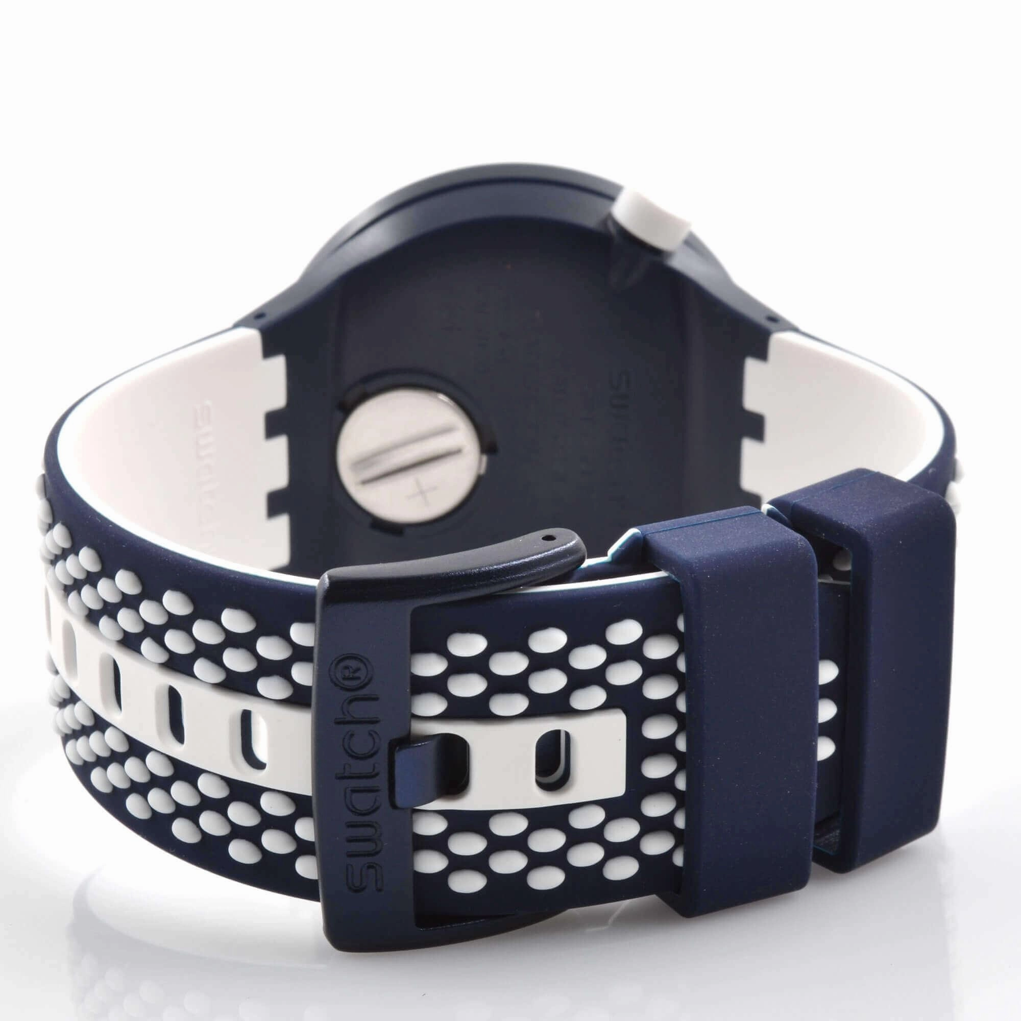 Swatch Men's Watch - Big Bold Bbcream Swiss Quartz Blue Dial Rubber Strap | SO27N101