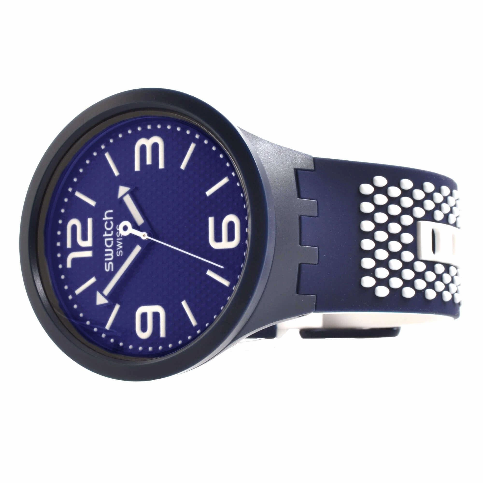 Swatch Men's Watch - Big Bold Bbcream Swiss Quartz Blue Dial Rubber Strap | SO27N101