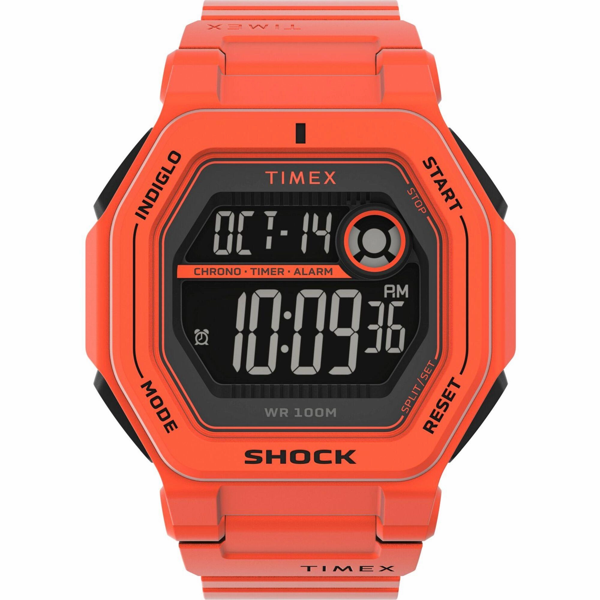Timex Men's Watch - Command Encounter Chronograph Orange Rubber Strap | TW2V60000