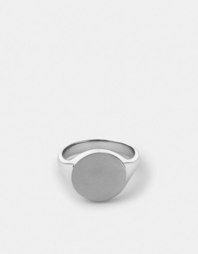 Wells Signet Pinky Ring, Sterling Silver