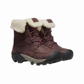 Women's Betty Waterproof Short Boot - Burgundy/Brindle (Regular Width)