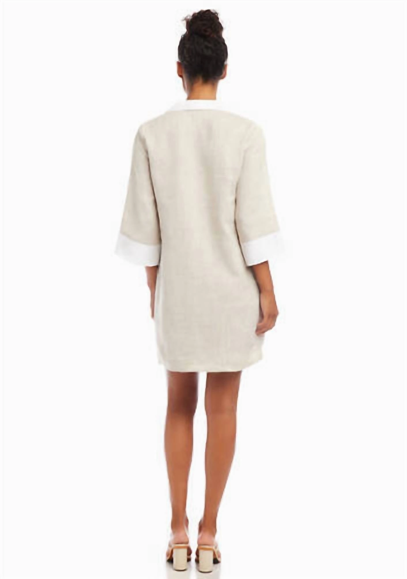 Women's Contrast Shift Dress In Oat